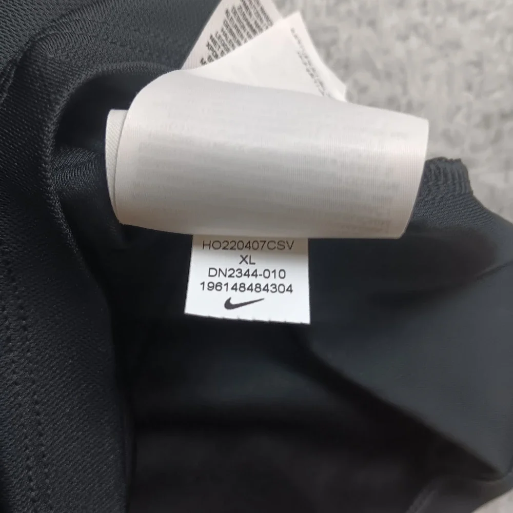 Nike Polo Dri-FIT Mens XL Black Long Sleeve IFS Logo DN2344-010